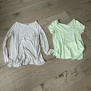 Anthropology tops. Tank, short sleeve and long sleeve all size small.